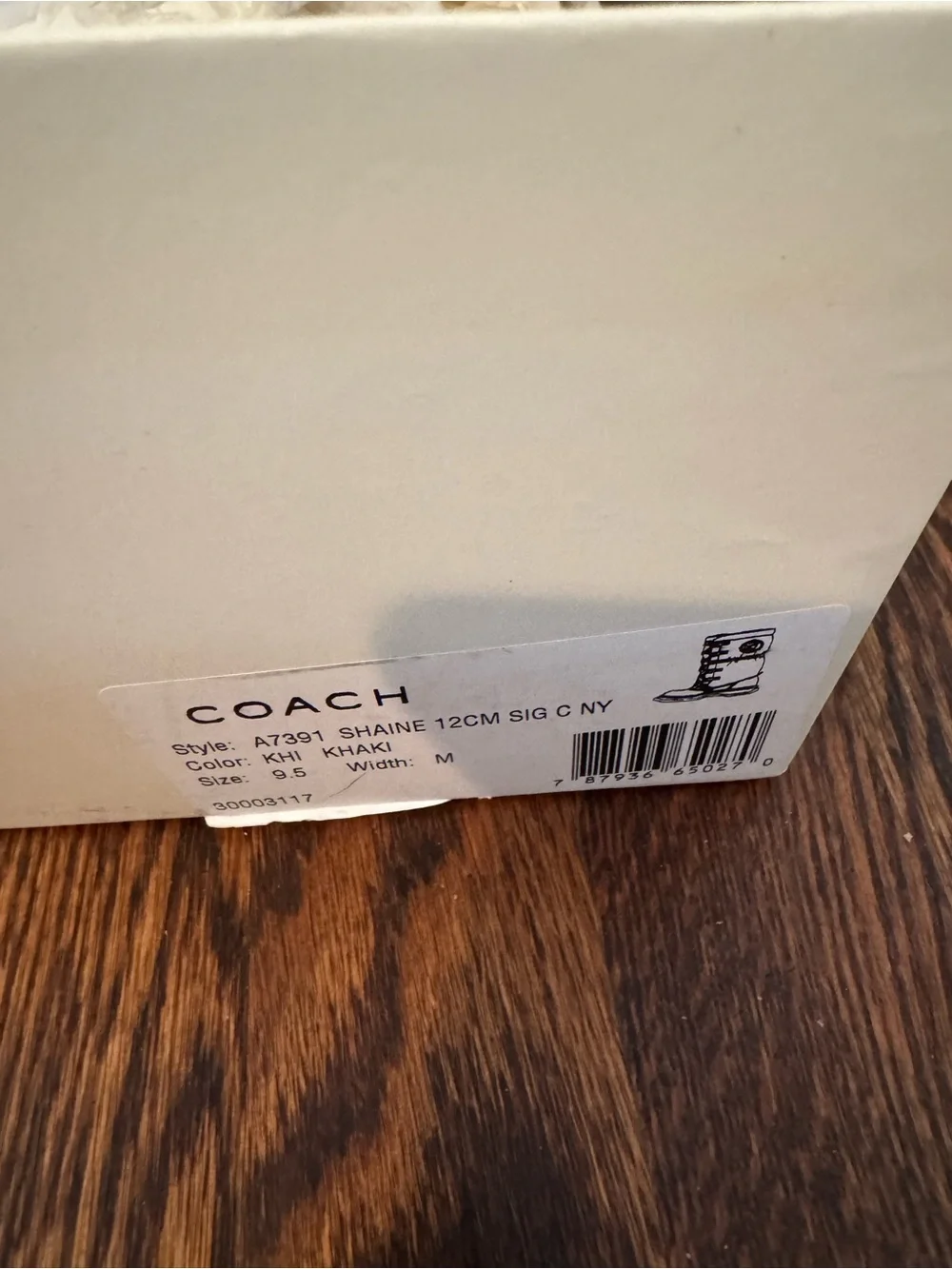 COACH Women's Brown Signature Logo Lace-Up Winter Boot 9.5
